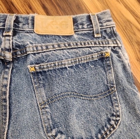 Vtg Lee Jeans Mens 33x31 Straight Leg Union Made USA Mid-rise Leather Patch - Picture 4 of 13